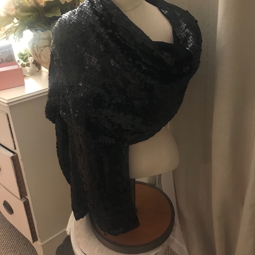Black sequined wrap from Macy’s Charter Club brand